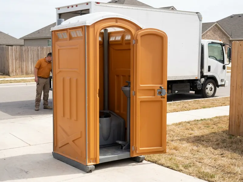 Deluxe Flushing Restroom Rental in Georgetown, TX